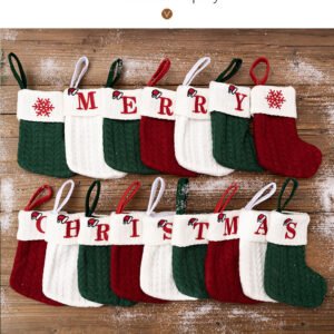 Personalised Christmas Presents Christmas stocking with embroidery capital letters - red or green